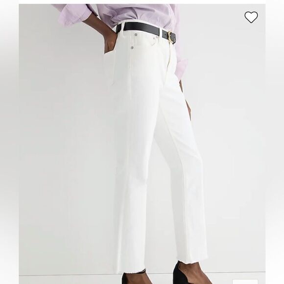 J. Crew 10" demi-boot crop jean in white wash - Picture 2 of 7